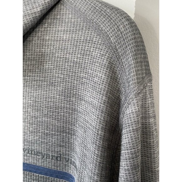 Vineyard Vines Striped Sankaty Hoodie Men’s L Gray On-The-Go Performance Sailing - Picture 6 of 16